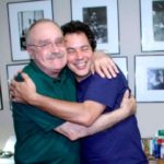 Iván Cañas con el autor de El Fogonero. (Foto: EF)