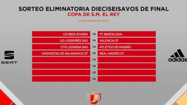 Emparejamientos de algunos de los próximos partidos de la Copa del Rey. (Imagen: RFEF)