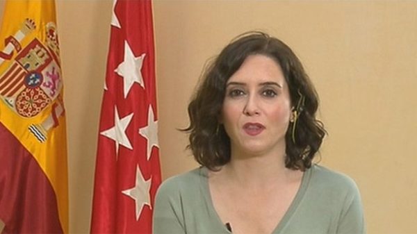 La presidenta de la Comunidad de Madrid anunció nuevas medidas. (Foto: Telemadrid)