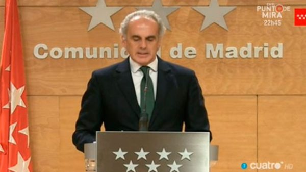 El consejero de Sanidad de la Comunidad de Madrid