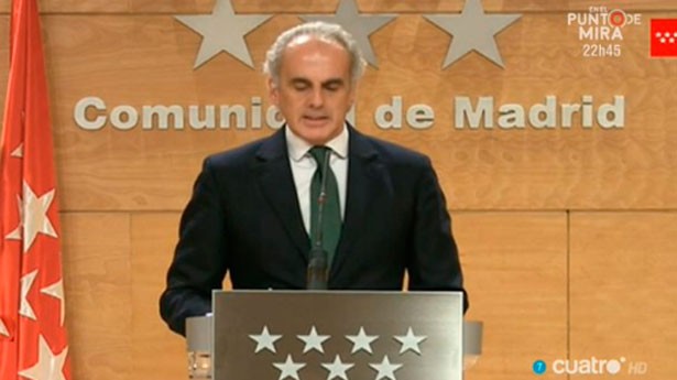 El consejero de Sanidad de la Comunidad de Madrid