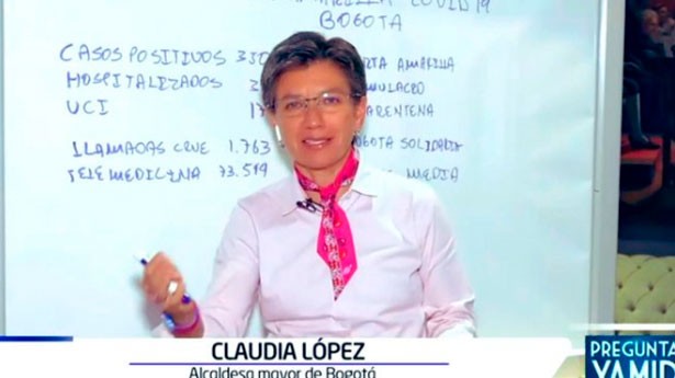 La alcaldesa Claudia López ante el desafío y el debate de la cuarentena en Bogotá. (Foto: )