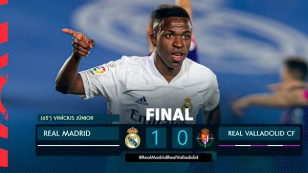 Vinicius salvó el resultado para el Real Madrid. (Foto: @LaLiga)