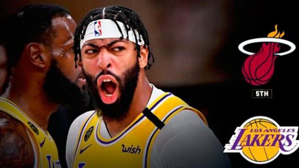 Los Lakers arrollaron a Miami Heat en el primer enfrentamiento. (Foto: @NBA)