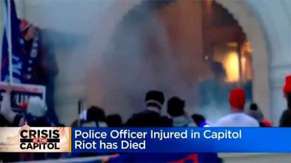 Desolación por la muerte del policía Brian D. Sicknick. en la defensa del Capitolio. (Foto: CBS)