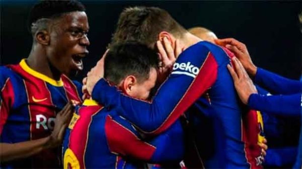 Un FC Barcelona que siempre creyó en su remontada. (Foto: Twitter/@FCBarcelona)