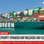 El Canal de Suez reestablece su tráfico una semana después. (Foto: CNN)