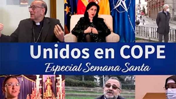 Homenaje de Margarita Robles a monseñor Juan del Río. (Imagen: Cadena COPE)