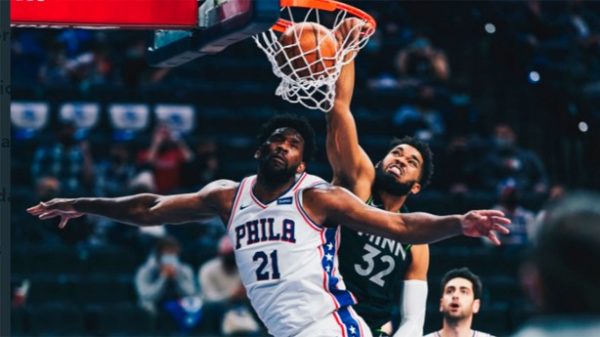 Los Wolves sucumbieron ante los de Philadelphia. (Foto: @Timberwolves)