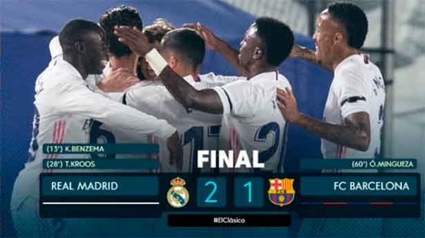 Victoria del Real Madrid en un Clásico inolvidable. (Foto: @LaLigatv)