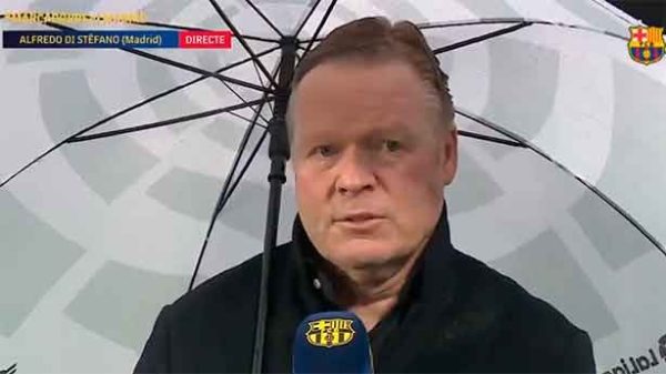 Koeman. enfado y polémica. Su diseño saltó por el aire. (Foto: GOL TV)