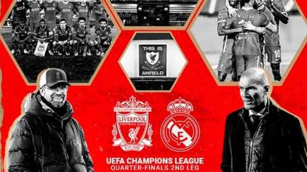 Klopp y Zidane. una batalla formidable en Anfield. (Foto: LiverpoolFC)