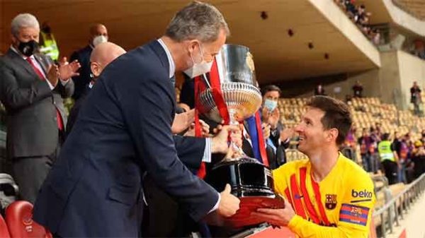 La felicitación del Rey a Leo Messi. (Foto: @CasaReal)