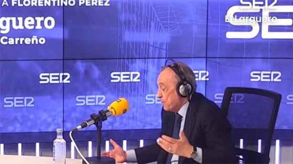 Florentino Pérez en El Larguero. (Foto. Cadena SER)