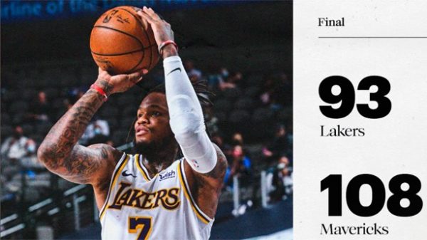 Los Lakers cayeron dos veces seguidas ante Mavericks. (Foto: @Lakers)