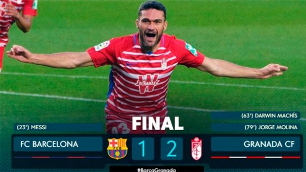 El Granada dio la campanada en el Camp Nou. (Foto: @LaLiga)