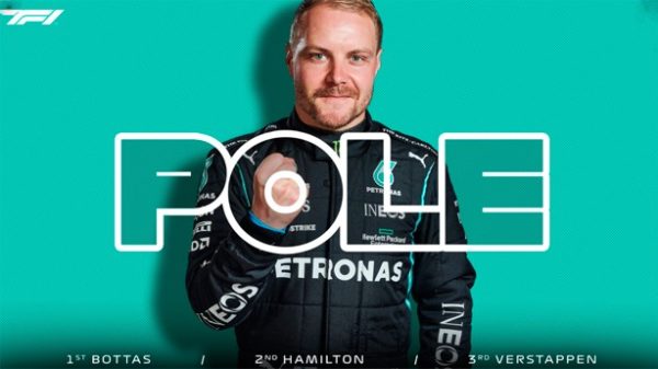 Bottas logra la pole en el GP de Portugal. (Foto: @F1)