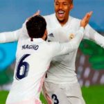 Enorme alegría de Militao. (Foto: @LaLigatv)