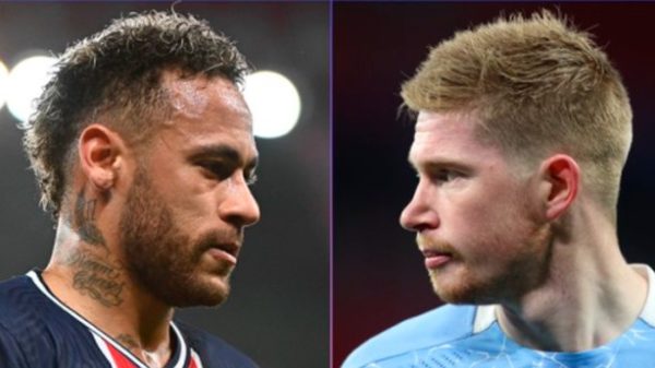 Neymar y De Bruyne
