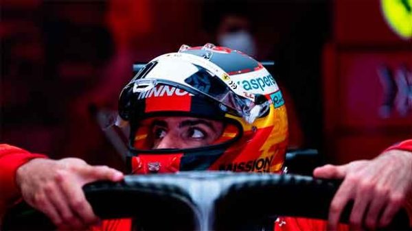 Ferrari en la batalla general en el Gran Premio de España. (Foto: @ScuderiaFerrari)