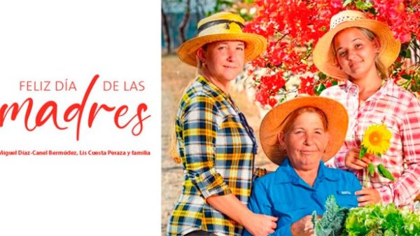 La felicitación de Miguel Díaz-Canel Bermúdez y Liz Cuesta Peraza a las madres cubanas. (Imagen: Twitter)