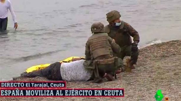 Movilización del Ejército en Ceuta. (Foto: La Sexta)