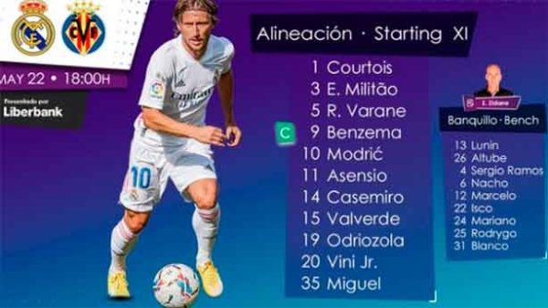 Miguel Gutiérrez en el once titular de Zidane. (Imagen: Real Madrid)