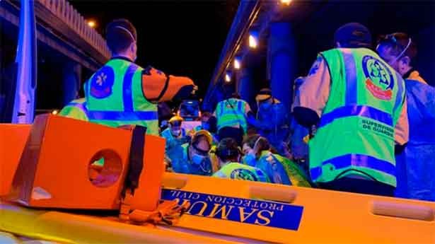 Un joven aficionado del Atlético de Madrid muere al golpearse la cabeza. (Foto: Telemadrid)