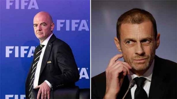 FIFA advierte a UEFA. Infantino contra las sanciones que exige Ceferin. (Foto: @ElChiringuitoTV)