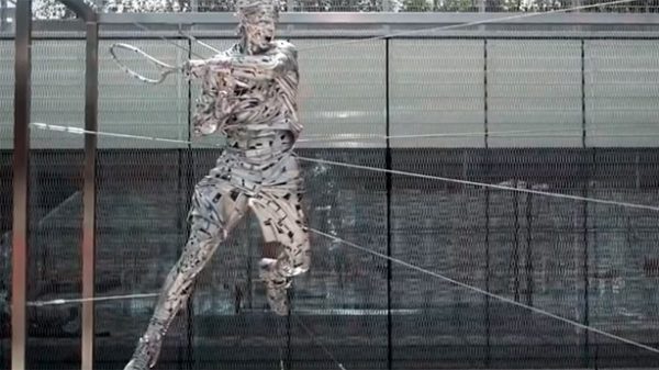 Nadal ya tiene su estatua: 3 metros de acero en Roland Garros. (Foto: captura YouTube)