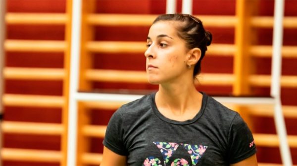 Carolina Marín se lesionó durante el entrenamiento. (Foto: @CarolinaMarín)