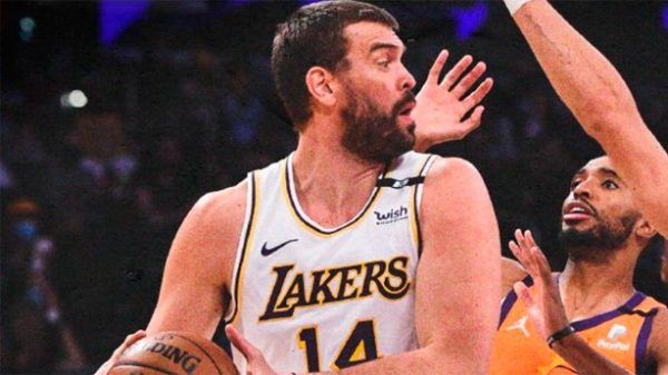 Buen partido de Marc Gasol pero sin premio. (Foto: @lakers)