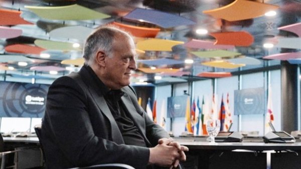 Gonzo habla con Javier Tebas en Salvados. (Foto: La Sexta)