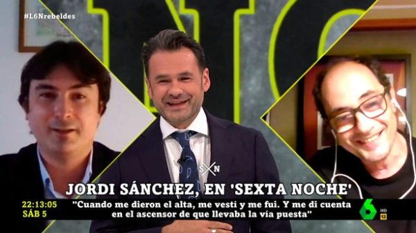 El especial encuentro de Jordi Sánchez con el médico que le cuidó en la UCI. (Foto: La Sexta)