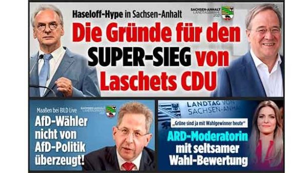 Una gran victoria de la CDU. (Captura: UN/BILD)