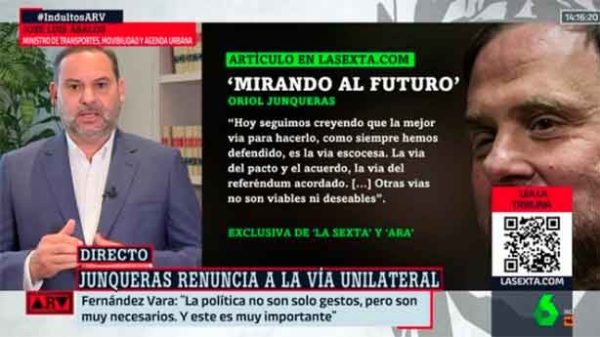 La carta de Oriol Junqueras