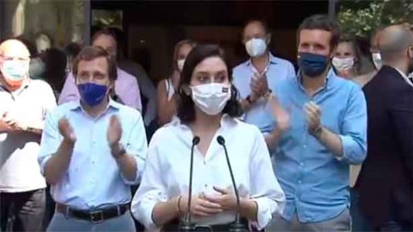Isabel Díaz Ayuso en la marcha de la plataforma Unión 78. (oto: PP)