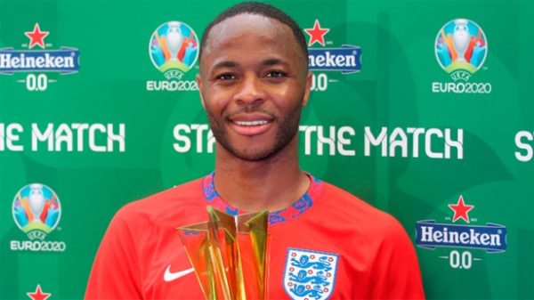 Sterling fue elegido "estrella del partido". (Foto: @EURO2020)