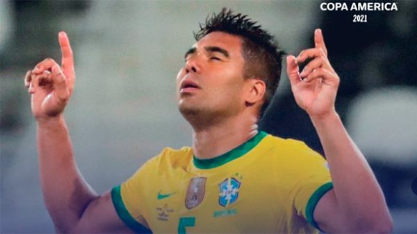 Casemiro logró el triunfo de Brasil en el descuento. (Foto: @CopaAmerica)