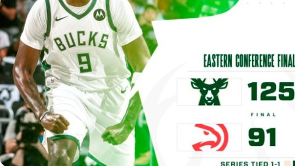 Paliza de los Bucks a los Hawks. (Foto: @Bucks)