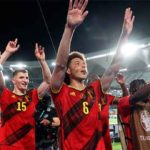 La euforia de Bélgica en la Cartuja de Sevilla. (Foto: @UEFAEURO2020)