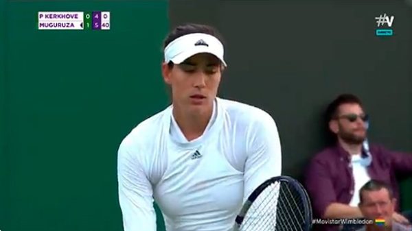 Garbiñe Muguruza pasa de ronda. (Imagen: captura MovistarWimbledon)
