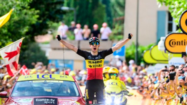 Impresionante victoria del corredor belga Wout van Aert. (Foto: @LeTour)