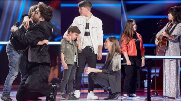Noche de emociones en La Voz Kids. (Foto: Antena 3)