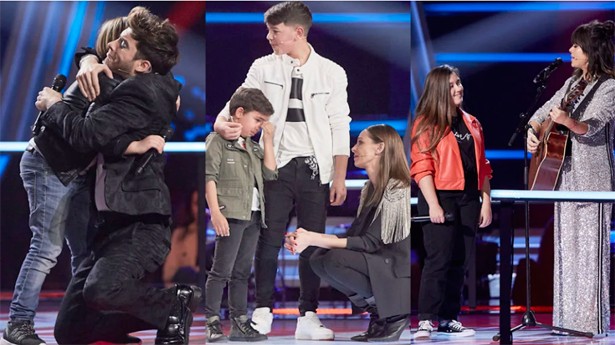 Noche de emociones en La Voz Kids. (Foto: Antena 3)