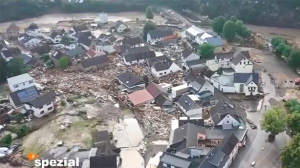 Un auténtico diluvio ha afectado a grandes zonas del oeste de Alemania. (Imagen: captura ZDF)