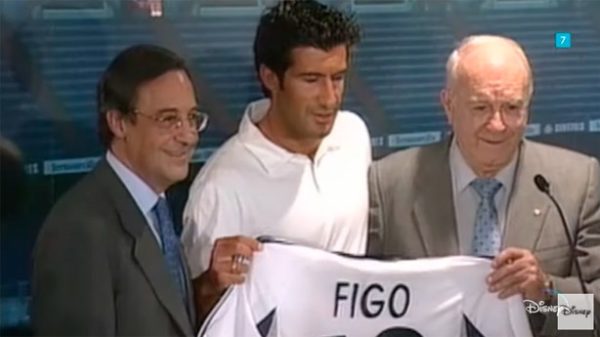 La presentación de Luis Figo