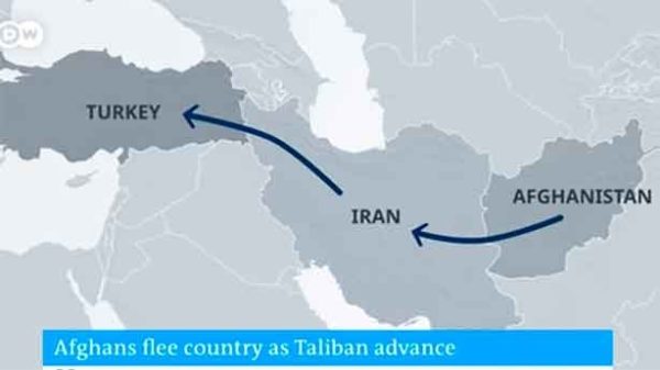 Un gran éxodo en Afganistán ante el avance los talibanes. (Infografía: DW)