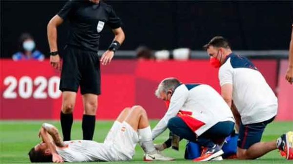 No fue un esguince ante Egipto sino una grave lesión. (Foto: @DaniCeballos)
