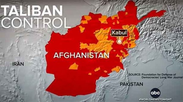 Kabul cercado por un Talibán que exige rendición sin condiciones. (Infografía: ABC news)